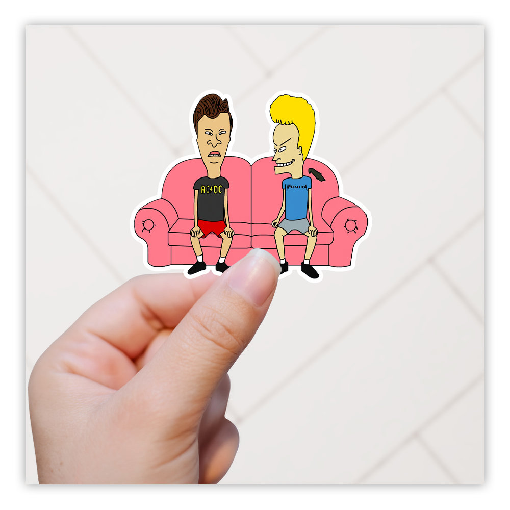 Beavis and Butthead on Couch Die Cut Sticker (5291)