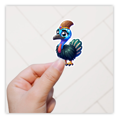 Cassowary Bird Die Cut Sticker (5296)