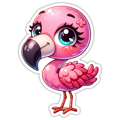 Flamingo Die Cut Sticker (5301)