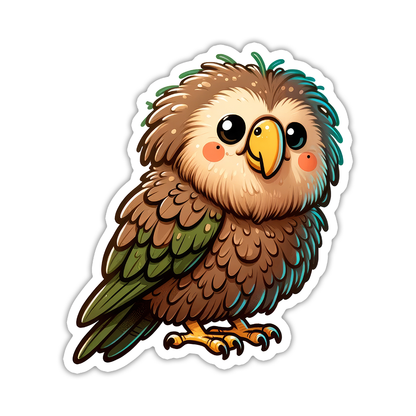 Kakapo Bird Die Cut Sticker (5308)