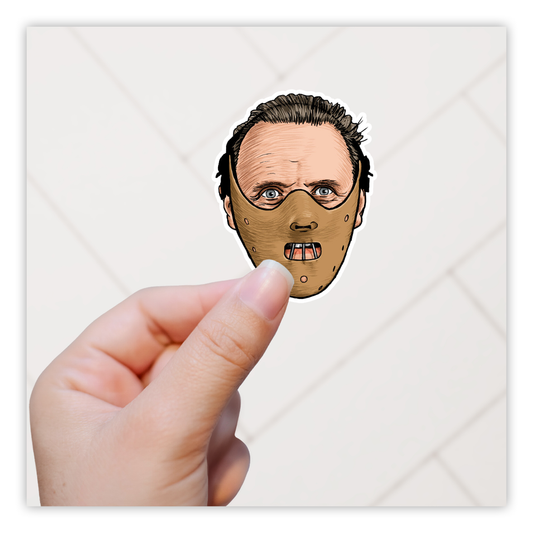 Silence of The Lambs Hannibal Lector in Mask Die Cut Sticker (530)