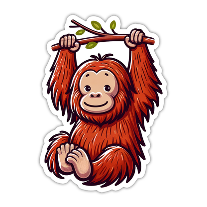 Orangutan Die Cut Sticker (5321)