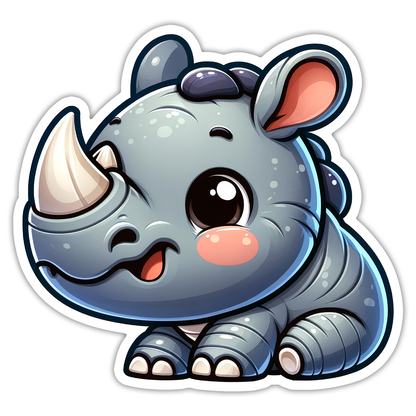 Rhino Rhinoceros Die Cut Sticker (5328)