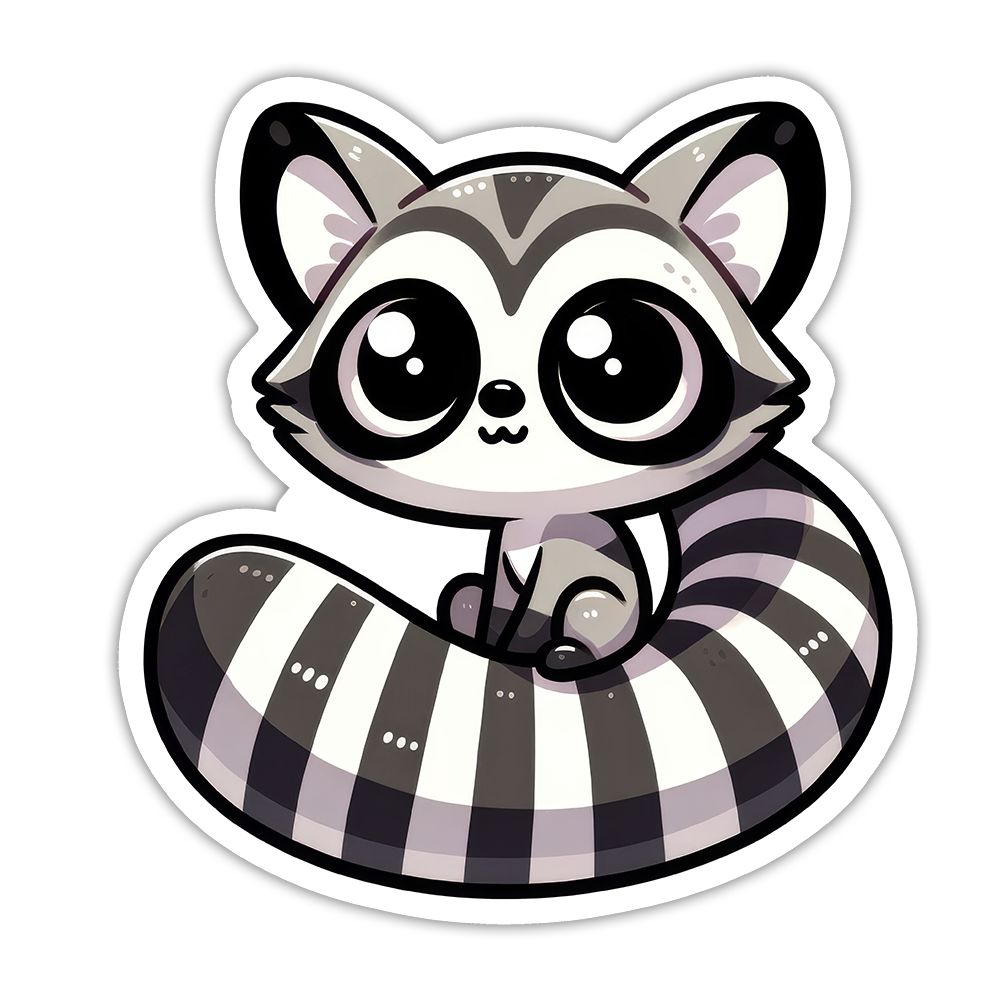 Ringtail Die Cut Sticker (5330)