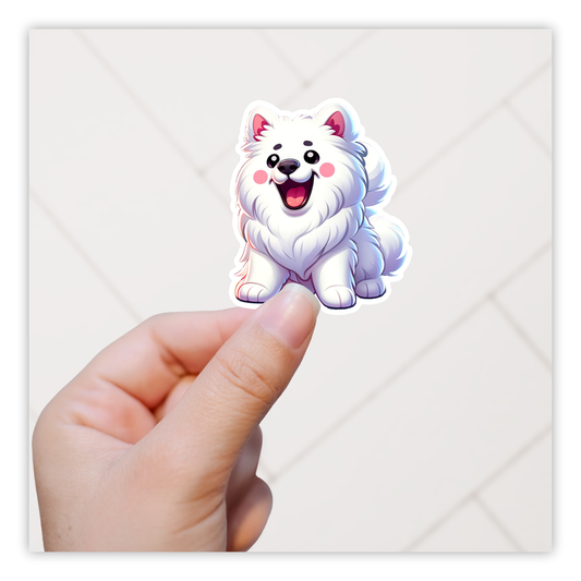 Samoyed Dog Die Cut Sticker (5333)