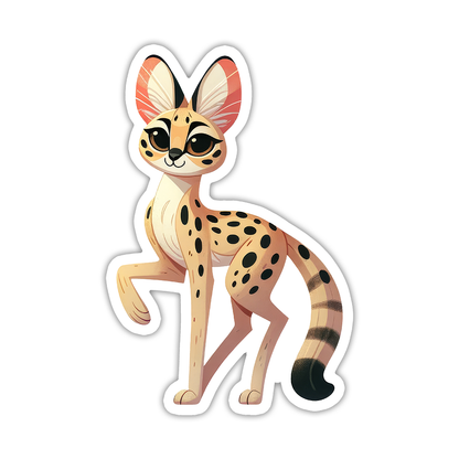 Serval Die Cut Sticker (5336)