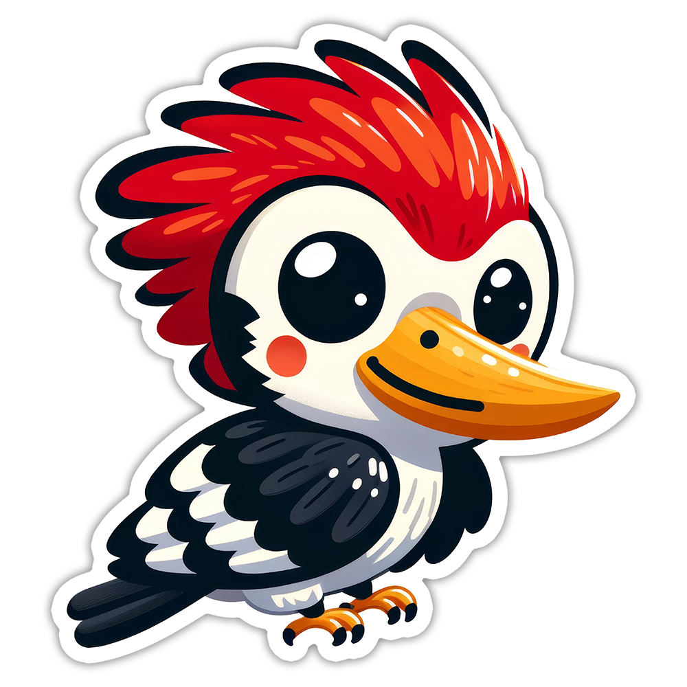 Woodpecker Die Cut Sticker (5350)