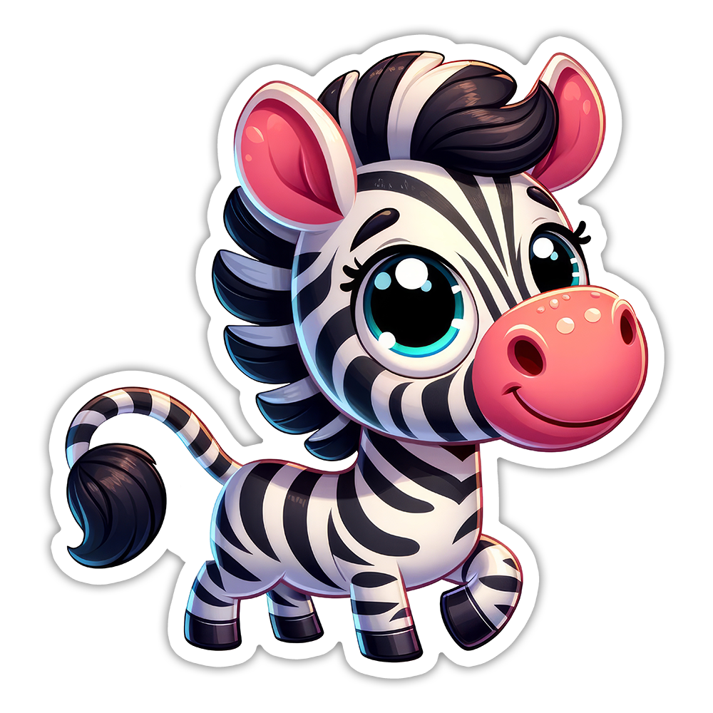 Zebra Die Cut Sticker (5351)