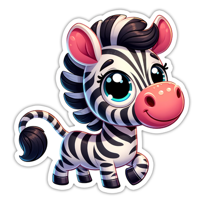 Zebra Die Cut Sticker (5351)