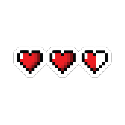 3 Health Hearts Die Cut Sticker (537)