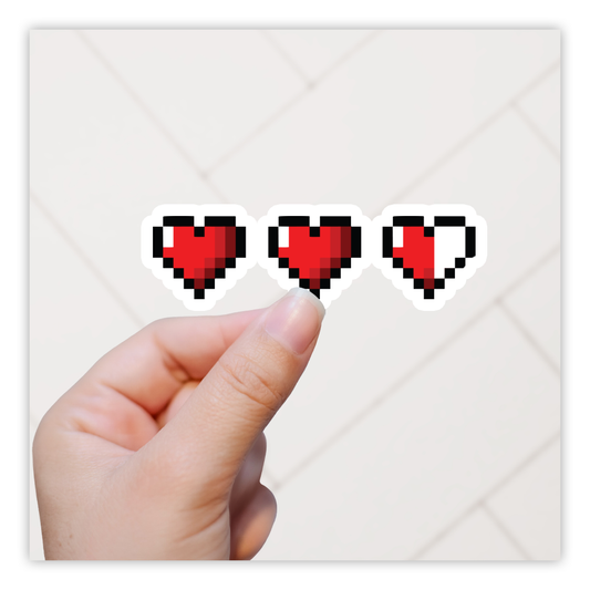 3 Health Hearts Die Cut Sticker (537)
