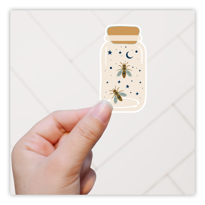 Jar of Star Dust Fireflies Die Cut Sticker (538)