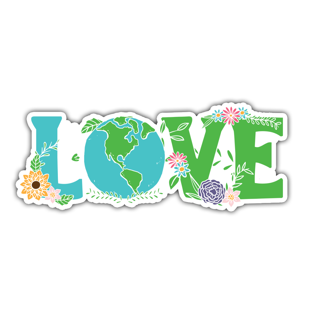 LOVE Earth Die Cut Sticker (547)