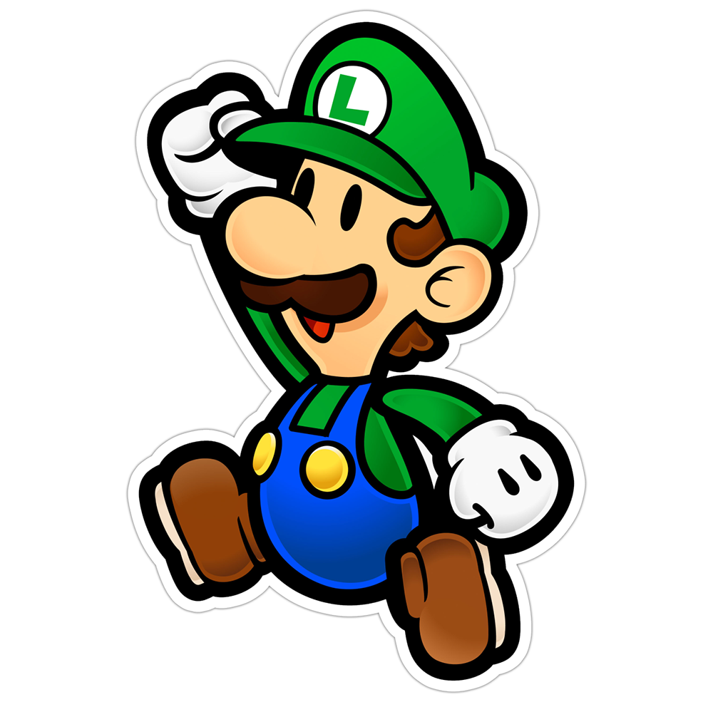 Super Mario Bros Luigi Die Cut Sticker (556)