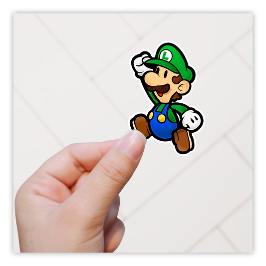 Super Mario Bros Luigi Die Cut Sticker (556)