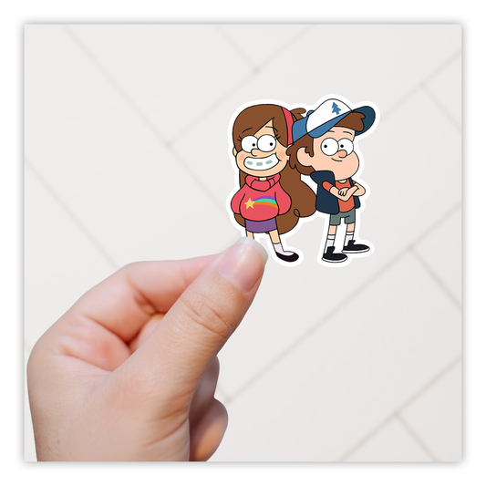 Gravity Falls Mabel and Dipper Pines Die Cut Sticker (564)