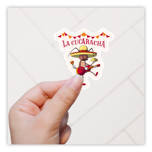 Dancing La Cucaracha Cockroach Die Cut Sticker (5686)