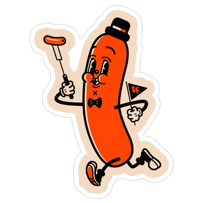 Retro Drive In Intermission Hotdog Die Cut Sticker (5690)