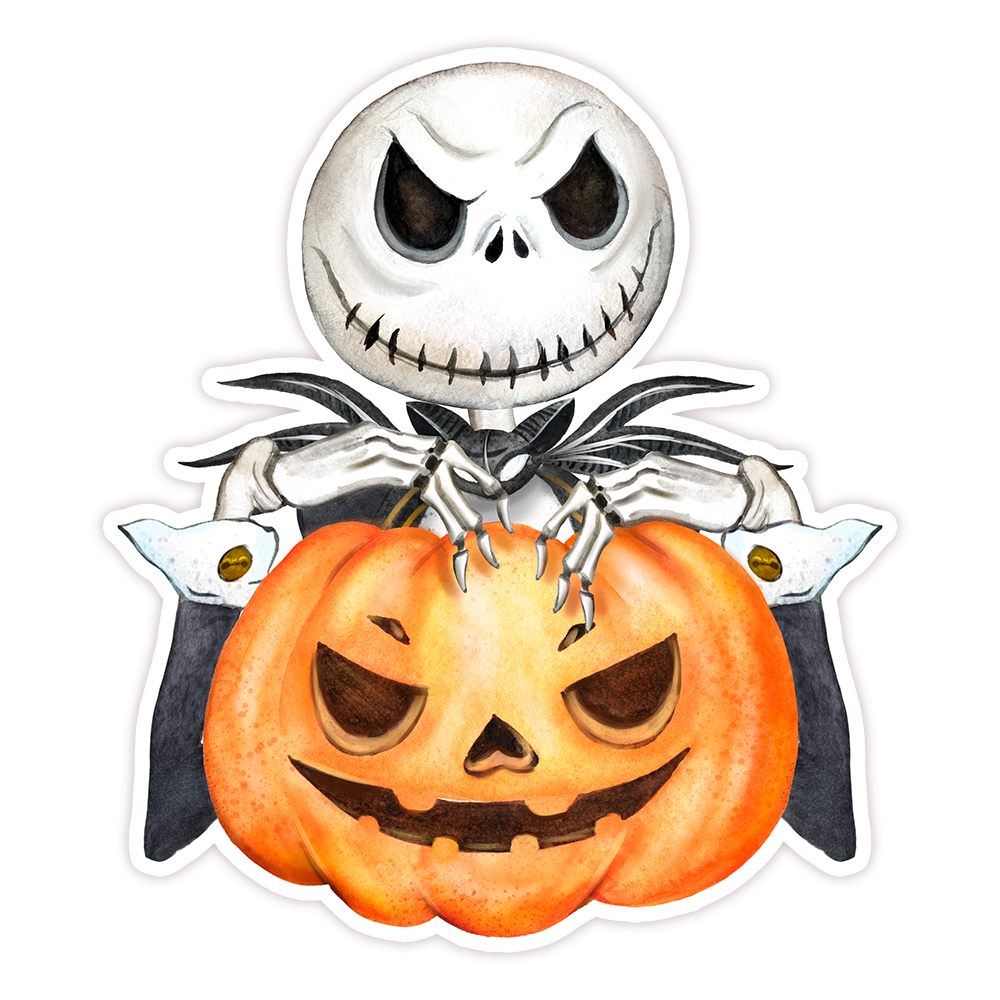 Nightmare Before Christmas Jack Skellington Pumpkin Die Cut Sticker (57)