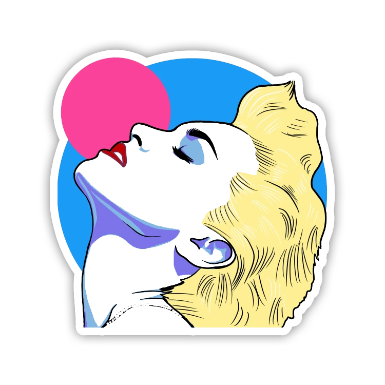 Madonna True Blue Die Cut Sticker (571)