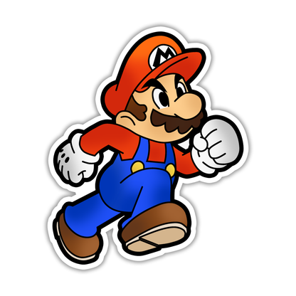 Super Mario Bros Mario Die Cut Sticker (579)