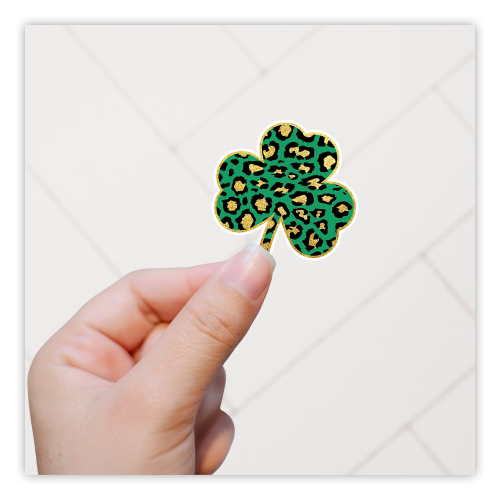 Luiperddruk Shamrock Die Cut-plakker (60)