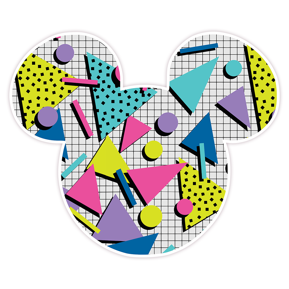Hidden Mickey Mouse Icon - Totally Tubular Die Cut Sticker (611)