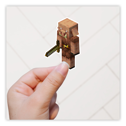 Minecraft Piglin Die Cut Sticker