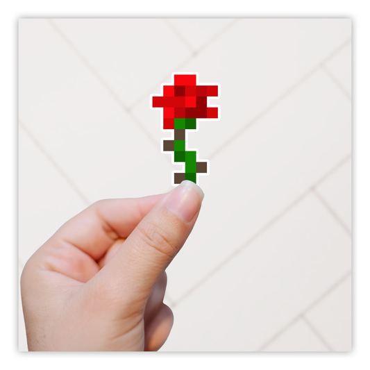 Minecraft Rose Die Cut Sticker (620)