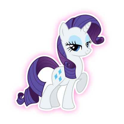 My Little Pony Rarity MLP Die Cut Sticker (632)