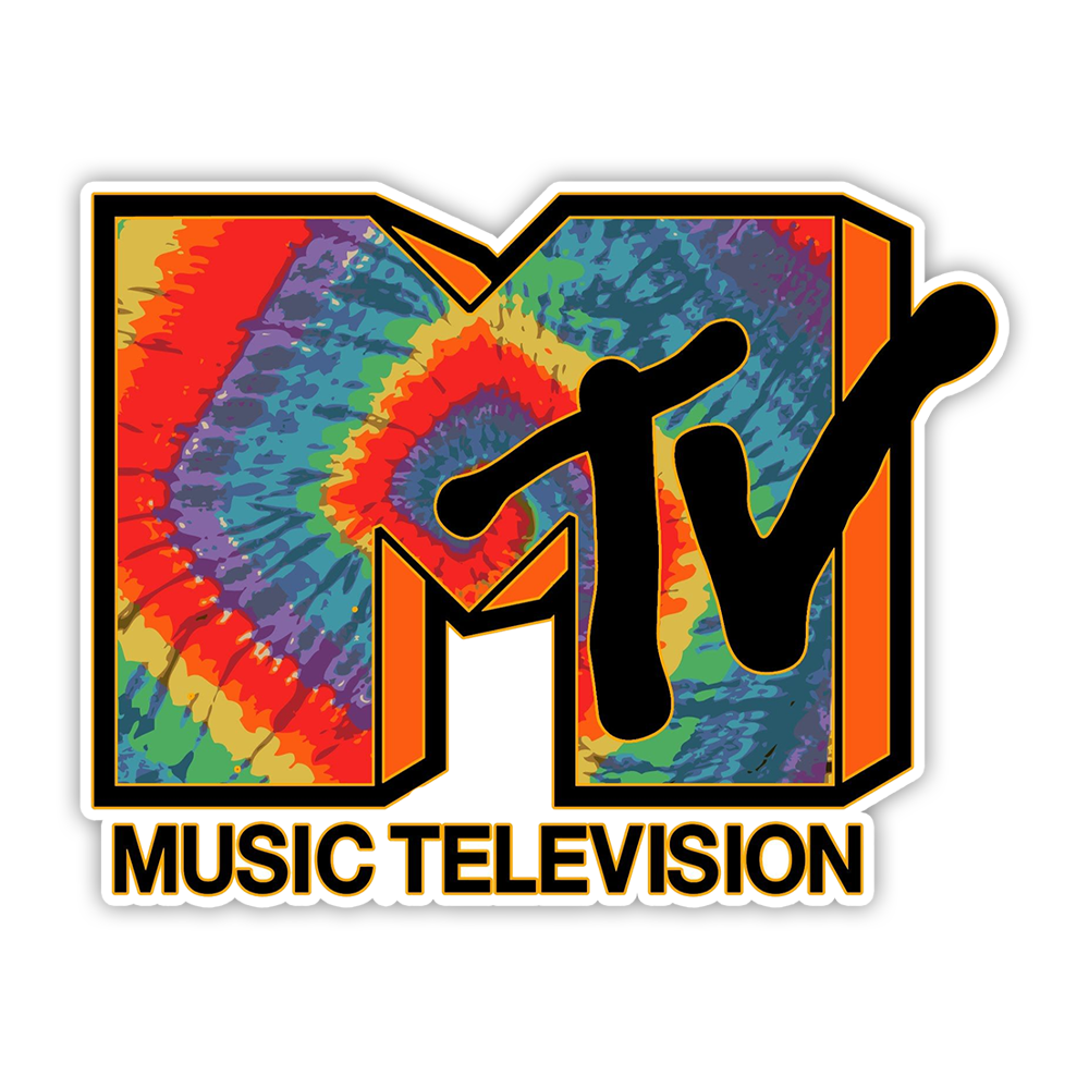 Tie Dyed MTV Die Cut Sticker (645)