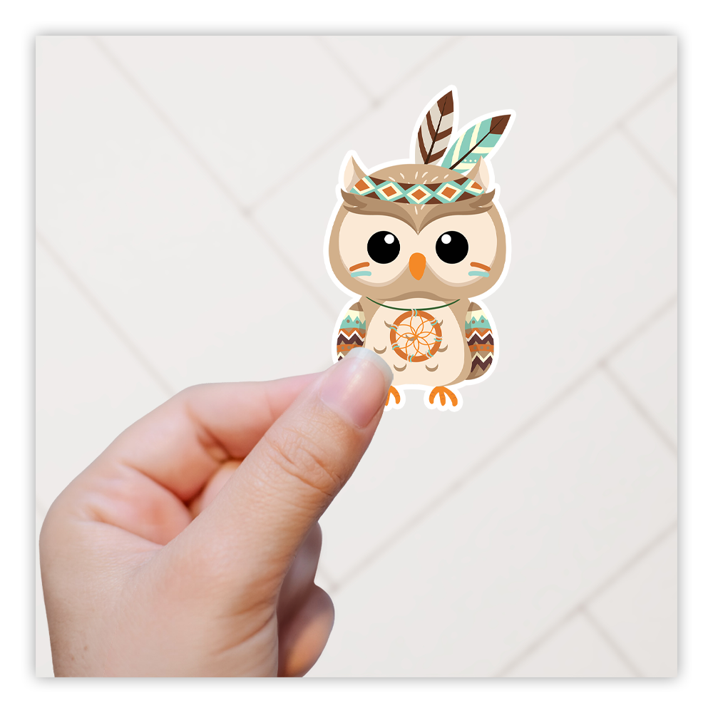 Boho Owl Die Cut Sticker (65)