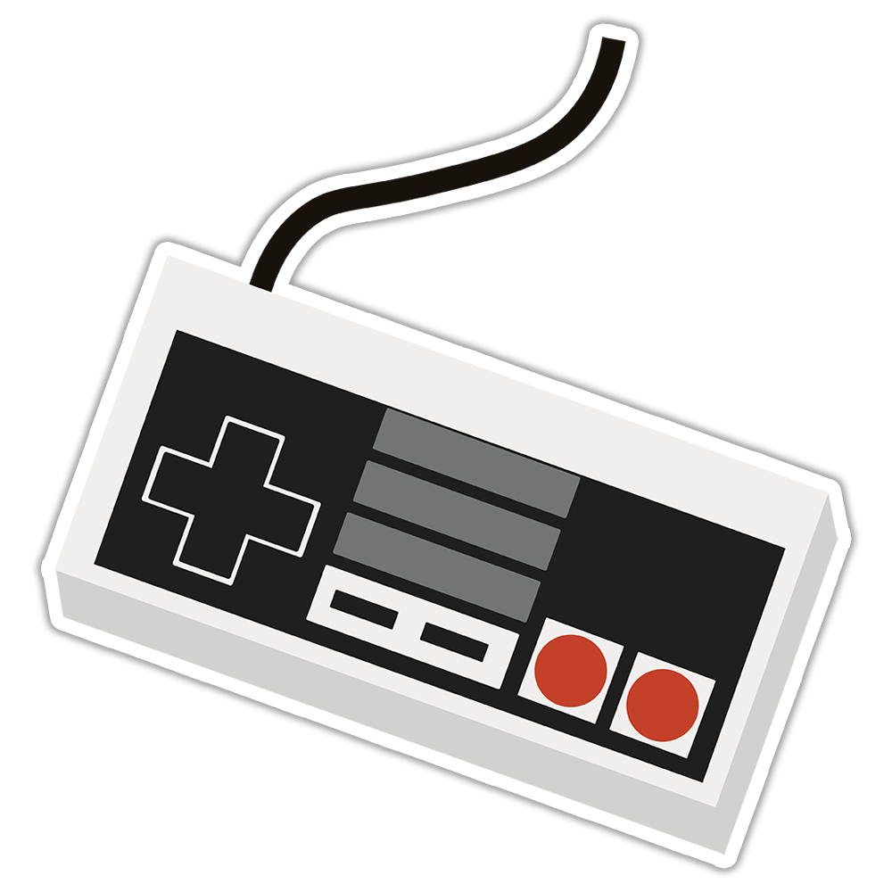 Original Nintendo Controller Die Cut Sticker (663)