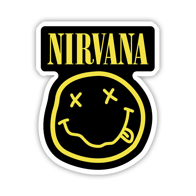 Nirvana Smiley Face Die Cut Sticker (664)