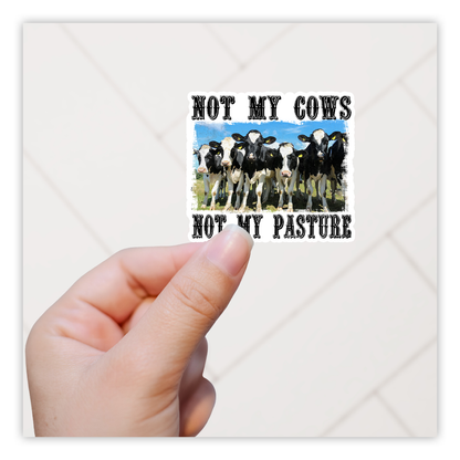 Not My Cows Not My Pasture Die Cut Sticker (666)