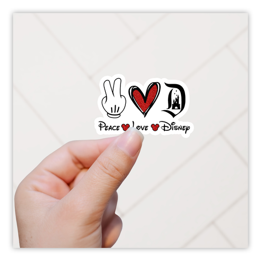 Peace Love Disney Die Cut Sticker (685)