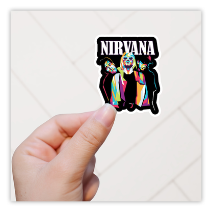 Nirvana Die Cut Sticker – Pink Pineapple Works