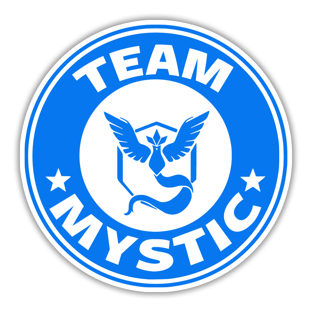 Pokemon Go Team Mystic Die Cut Sticker (703)