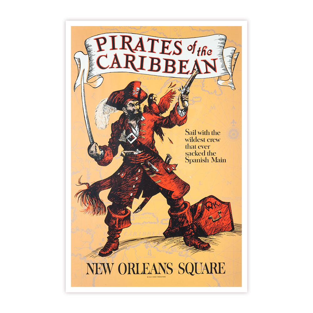 Pirates of the Caribbean Ride Plakkaat Die Cut Sticker (715)