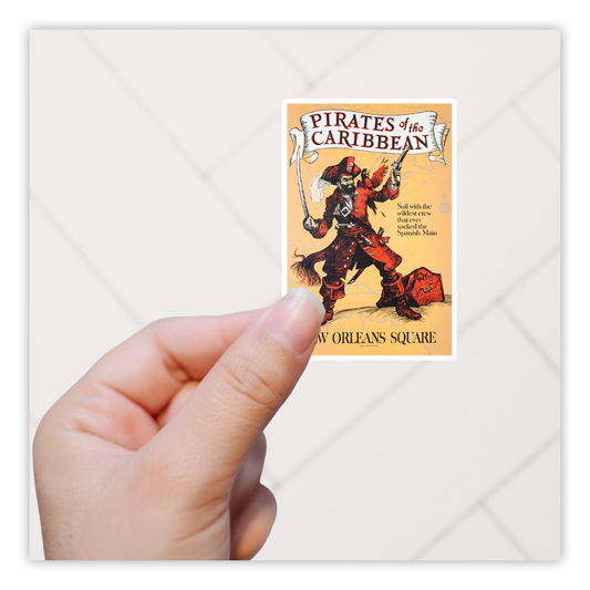 Pirates of the Caribbean Ride Poster Die Cut Sticker (715)