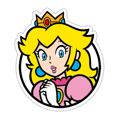 Super Mario Bros Princess Peach Die Cut Sticker (721)