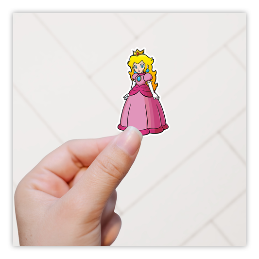 Super Mario Bros Princess Peach Die Cut Sticker