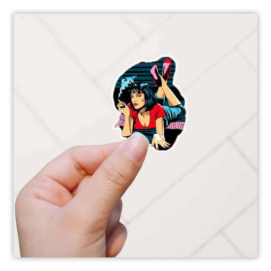 Pulp Fiction Mia Wallace Poster Die Cut Sticker (727)