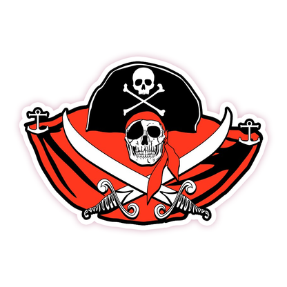 Pirates of The Caribbean Pirate Plaque Die Cut Sticker (75)