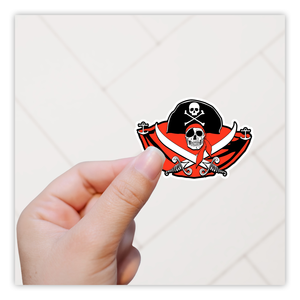 Pirates of The Caribbean Pirate Plaque Die Cut Sticker (75)