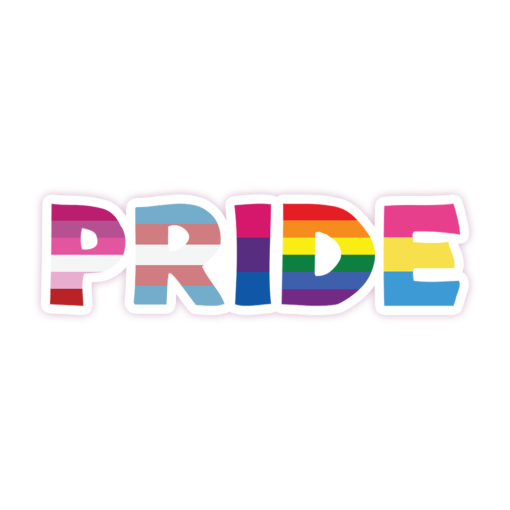 Pride Text Flags Die Cut Sticker (76)