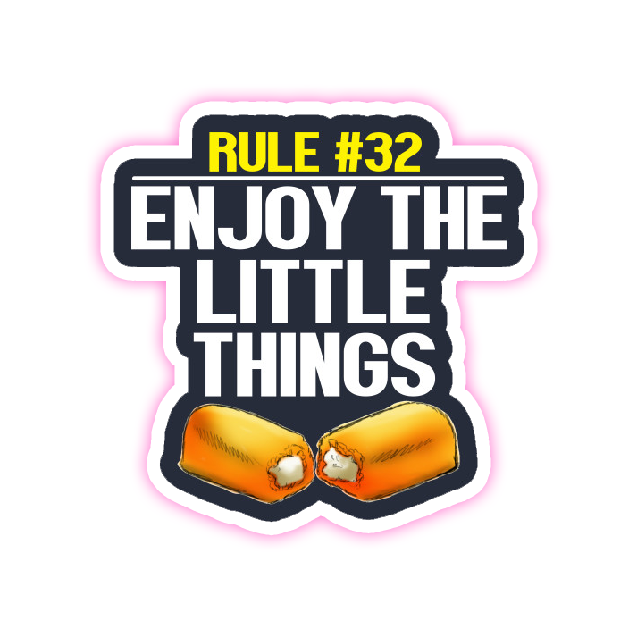 Zombieland Rule #32 Enjoy The Little Things Twinkies Die Cut Sticker (761)