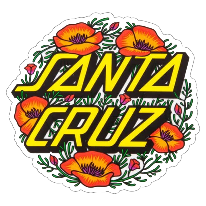 Santa Cruz Skates California Poppies Die Cut Sticker (774)