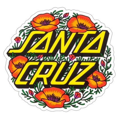 Santa Cruz Skates California Poppies Die Cut Sticker (774)