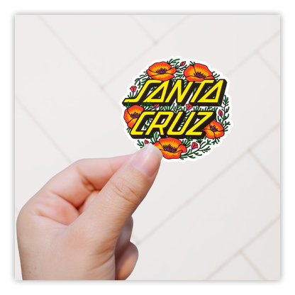 Santa Cruz Skates California Poppies Die Cut Sticker (774)